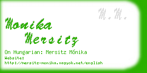 monika mersitz business card