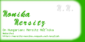 monika mersitz business card